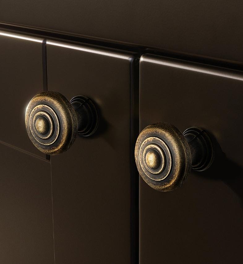 Baroque Style Metal Cabinet Handles Vintage Drawer Knobs Classic Metal Pulls Dresser Kitchen Wardrobe Furniture Bronze Silver Gold Finishes
