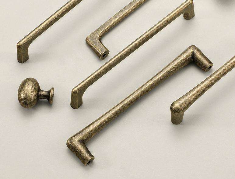 Industrial Loft Metal Cabinet Handles Drawer Pulls Vintage Gunmetal Bronze Finish Kitchen Wardrobe Furniture Textured Retro Modern Design