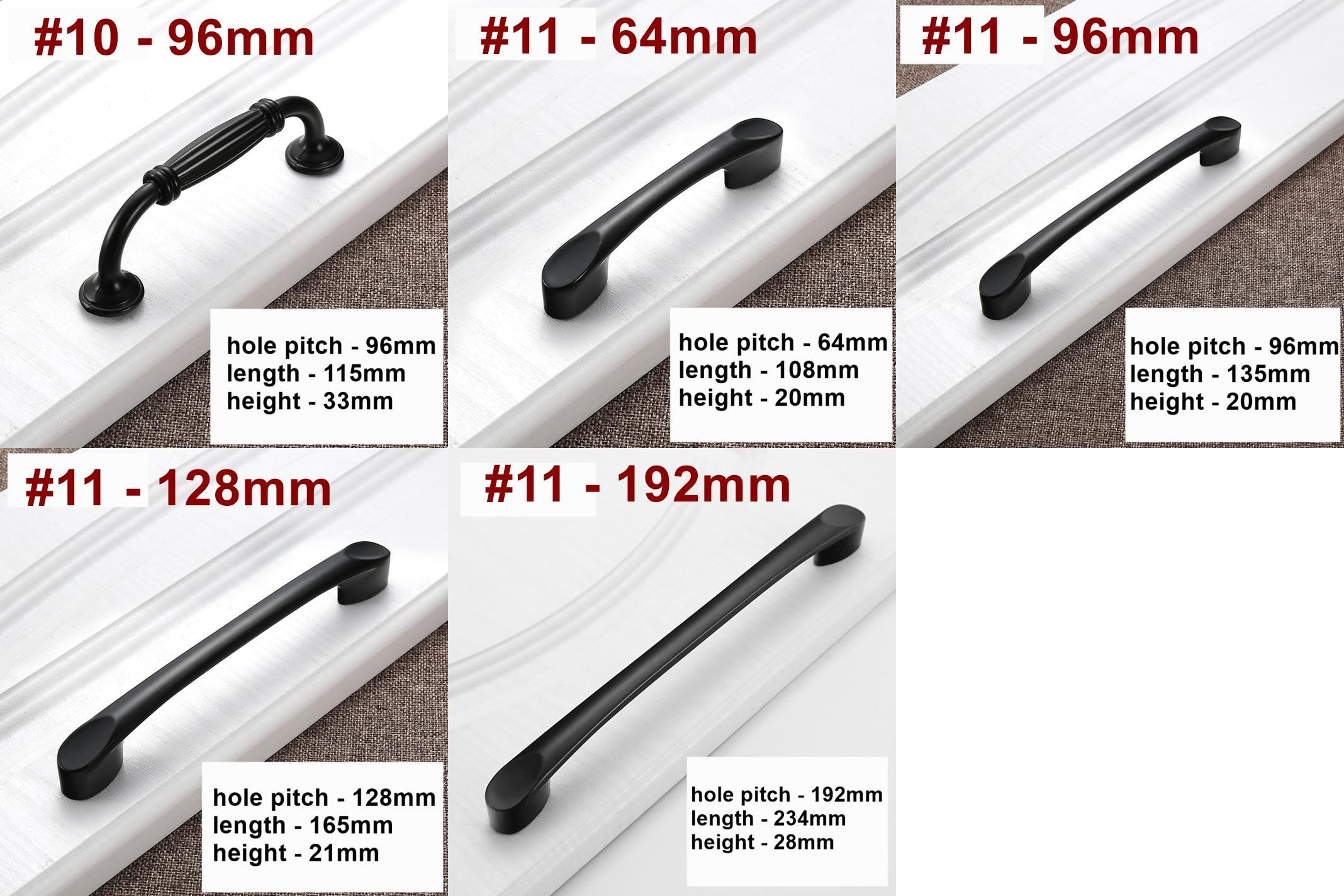 Elegant Matte Black Metal Cabinet Handles Knobs Drawers Wardrobes Cupboards Kitchen Cabinets Classic Transitional Styles Decorative Details