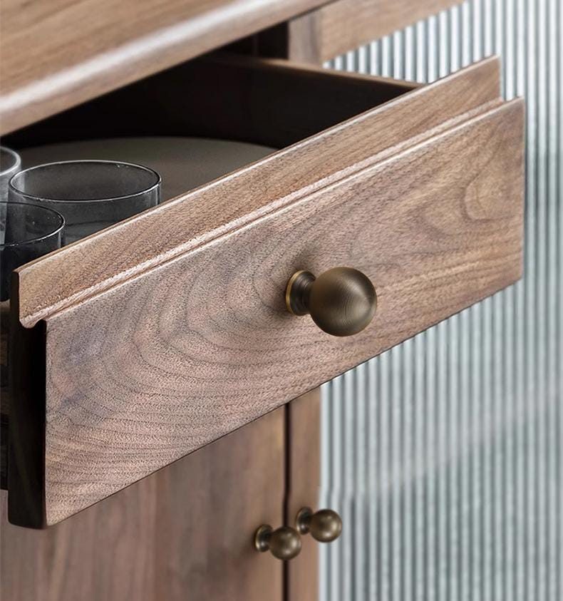 Minimalist Solid Brass Bronze Cabinet Knobs Modern Classic Loft Style Kitchen Furniture Drawers Dressers Cupboards Round Ball Design