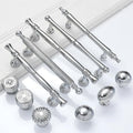 Classic Solid Brass Chrome Cabinet Pulls Fluted Art Deco Drawer Handles Luxury Kitchens Bathrooms Furniture Gloss Finish Vintage Elegance