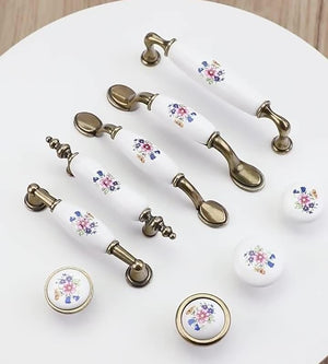 Ceramic Cabinet Pulls & Knobs - Bronze Finish Decorative Hardware - #3 / 1pc