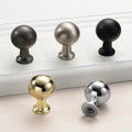 Alloy Round Cabinet Pulls & Knobs - Brushed Nickel Finish Hardware - Gold / 1pc