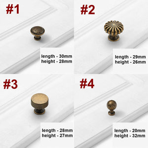 Alloy Vintage Cabinet Pulls & Knobs - Antique Bronze Finish Hardware - #2 / 1pc
