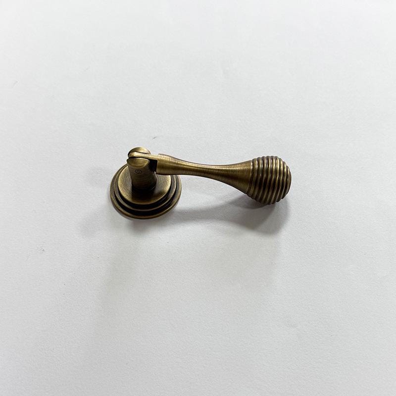Solid Brass Geometric Cabinet Pulls & Knobs - Bronze Finish Hardware - #3 Brass / 1pc