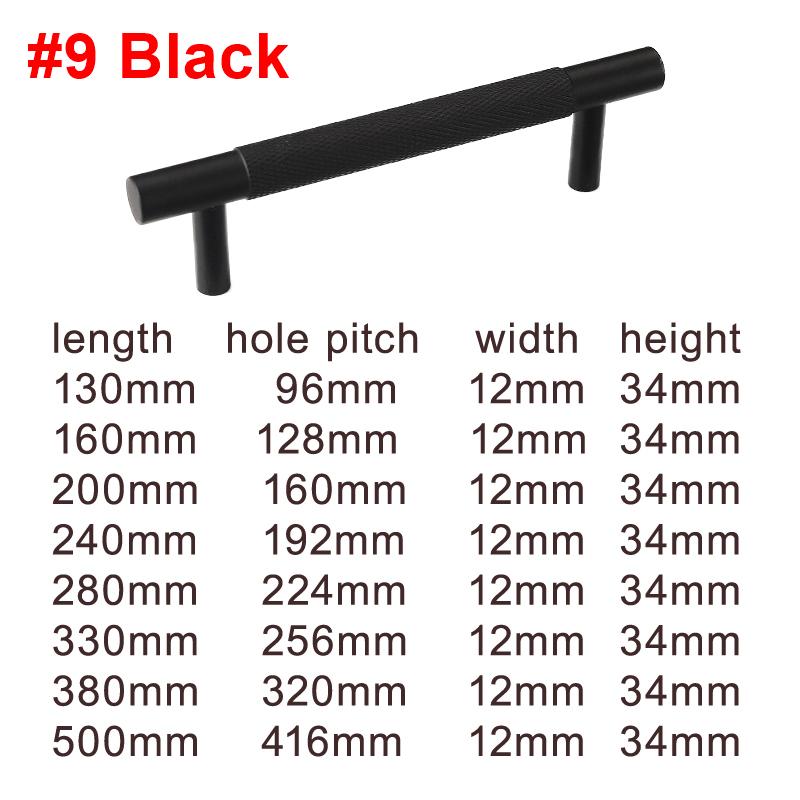 Knurled Solid Brass Cabinet Pulls Modern Industrial Handles for Dresser Drawer Closet Cupboard Kitchen Furniture Brass Black Chrome Hardware