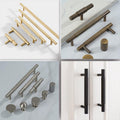 Knurled Solid Brass Cabinet Pulls Modern Industrial Handles for Dresser Drawer Closet Cupboard Kitchen Furniture Brass Black Chrome Hardware