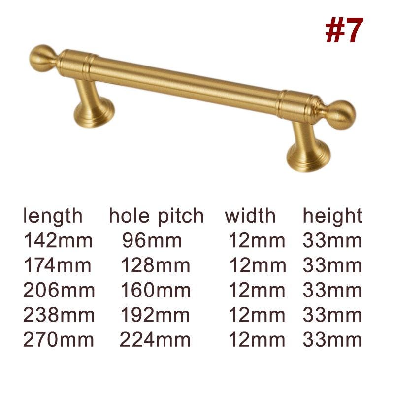 Solid Brass Art Deco Cabinet Pulls & Knobs - Gold Finish Hardware - #4 / 1pc