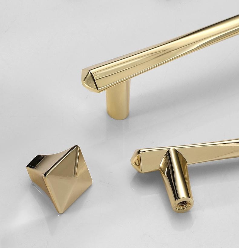 Art Deco Gold Black Fan Shaped Metal Cabinet Handles Drawer Pulls Modern Luxury Knobs Dresser Closet Kitchen Cupboard Furniture Hardware