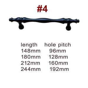 Solid Brass Vintage Cabinet Pulls & Knobs - Black Finish Hardware - #2 - 31mm / 1pc
