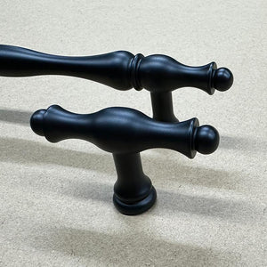 Solid Brass Vintage Cabinet Pulls & Knobs - Black Finish Hardware - #4 - 160mm / 1pc