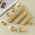 Solid Brass Cabinet Handles Knobs Set Matte Gold Finish for Modern and Classic Kitchen Furniture Drawers Doors and Cupboards Upgrade Decor