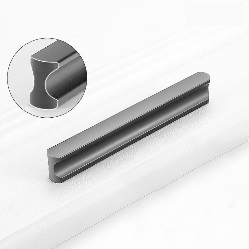 Modern Minimalist Metal Cabinet Handles Gold Black Grey Drawer Pulls Contemporary Closet Hardware Sleek Alloy Door Knobs Kitchen Furniture