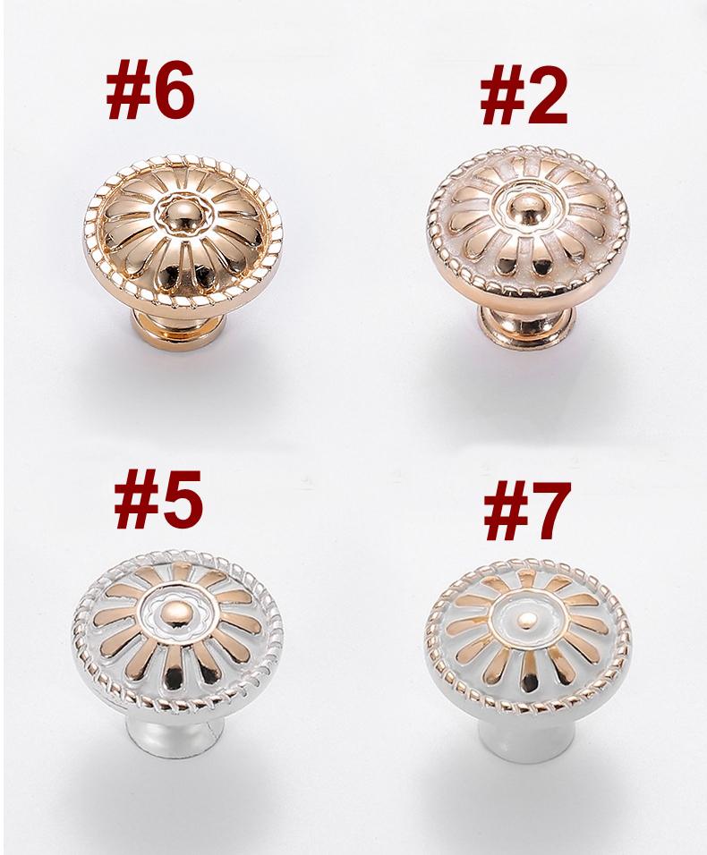 Vintage Floral Metal Cabinet Knobs Classic Bronze Silver Black Gold Drawer Pulls Decorative Retro Handles Furniture Kitchen Closet Cupboard
