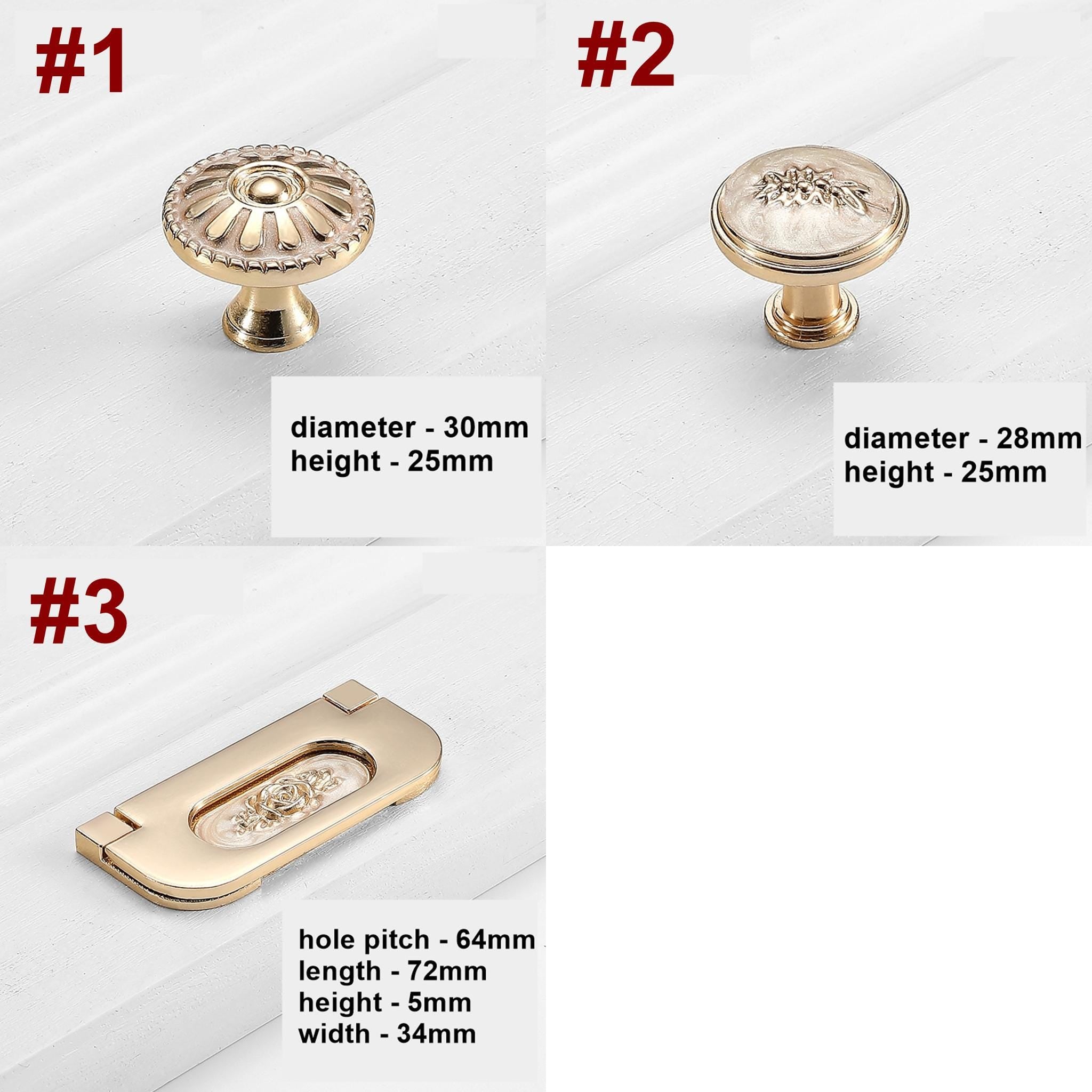 Neoclassical Metal Cabinet Handles Baroque Drawer Pulls Gold Vintage Furniture Knobs Floral Carved Closet Kitchen Dresser Cupboard Handles