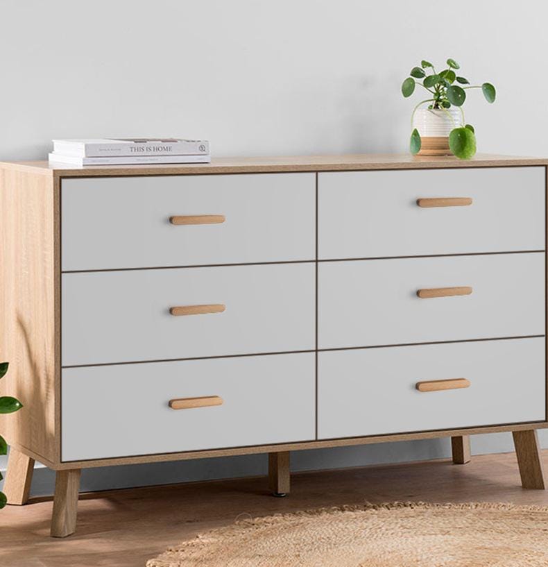 Natural Wood Cabinet Drawer Handles Scandinavian Minimalist Beech Walnut Furniture Pulls Modern Closet Cupboard Door Knobs Handle