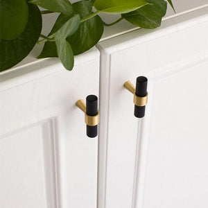 Solid Brass Knurled Cabinet Pulls & Knobs - Brushed Gold Finish - #4 - 192mm Brass / 1pc