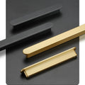 Alloy Minimalist Cabinet Pulls & Knobs - Matte Gold Finish Hardware - 96mm Black / 1pc