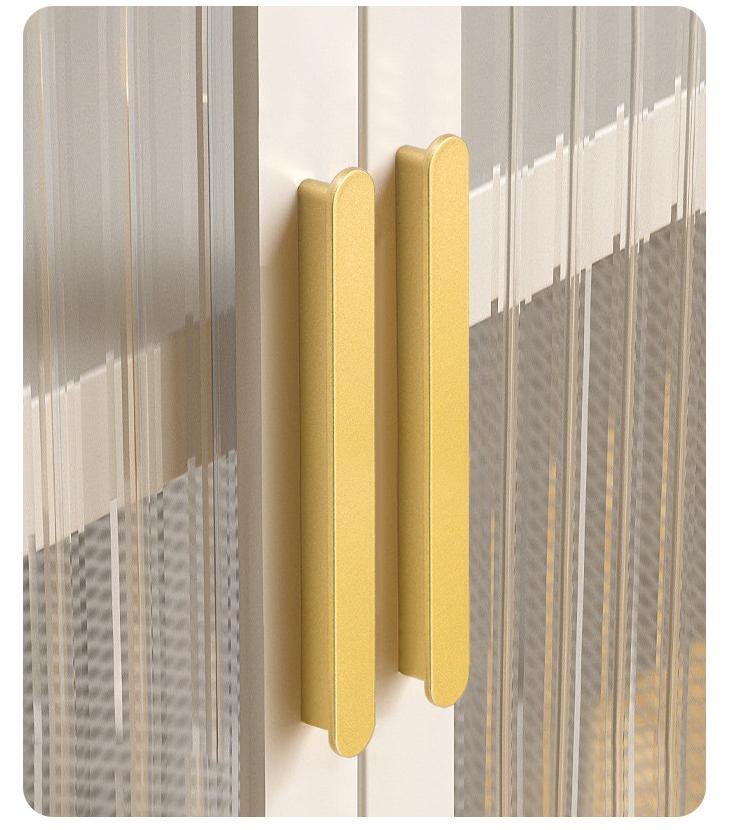 Modern Minimalist Rectangular Metal Cabinet Handles Black Gold Drawer Pulls Sleek Scandinavian Style Furniture Hardware Kitchen Closet Doors