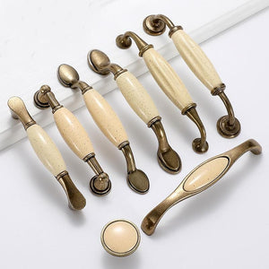 Ceramic Cabinet Pulls & Knobs - Bronze Finish Decorative Hardware - view 9