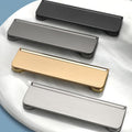 Alloy Minimalist Cabinet Pulls & Knobs - Brushed Gold Finish - Black / 1pc