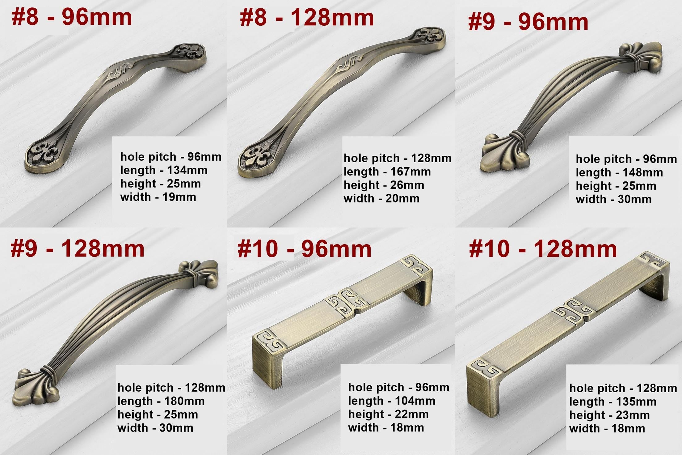 Alloy Geometric Cabinet Pulls & Knobs - Bronze Finish for Cabinets - #4 / 1pc