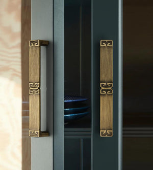 Alloy Geometric Cabinet Pulls & Knobs - Bronze Finish for Cabinets - #8 - 96mm / 1pc