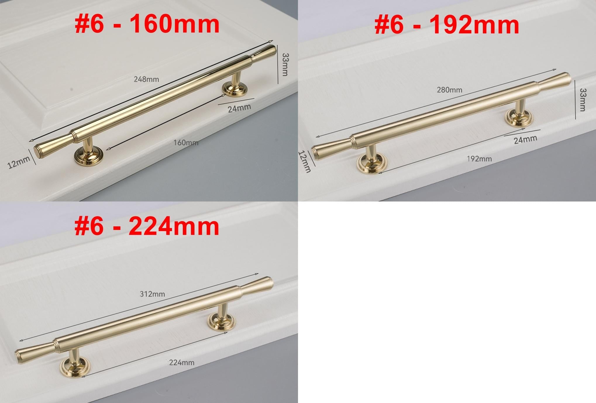 Polished Solid Brass Cabinet Handles in Classic Style Featuring T-Bar and Knob Designs for Luxury Kitchens and Elegant Furniture Drawers