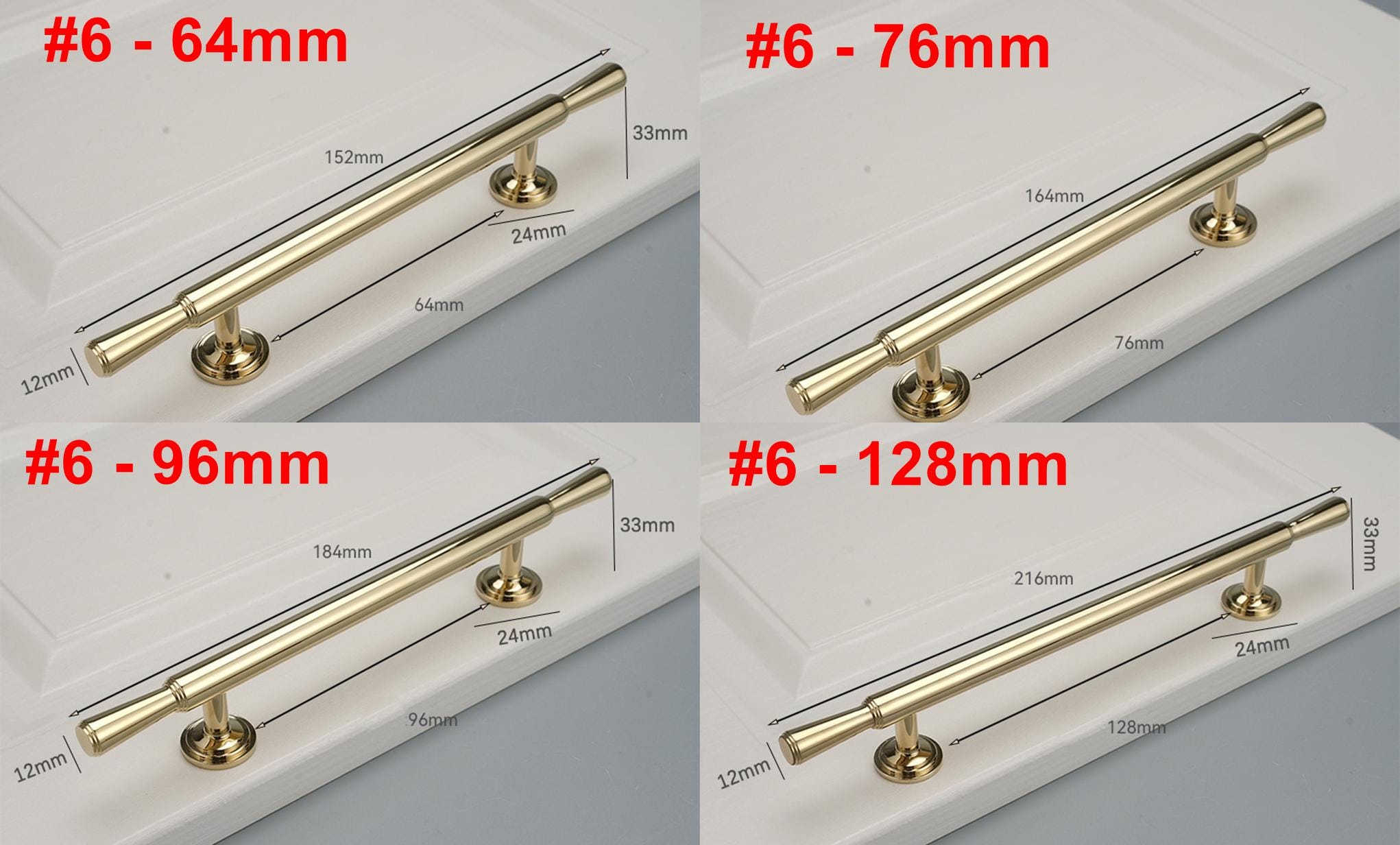 Polished Solid Brass Cabinet Handles in Classic Style Featuring T-Bar and Knob Designs for Luxury Kitchens and Elegant Furniture Drawers