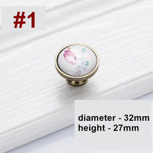 Ceramic Cabinet Pulls & Knobs - Antique Bronze Finish for Cabinets - #2 - 96mm / 1pc