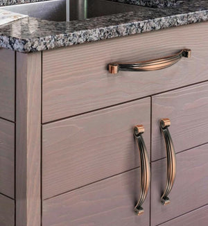 Alloy Geometric Cabinet Pulls & Knobs - Bronze Finish for Cabinets - #5 - 118mm / 1pc