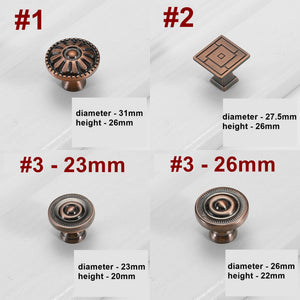 Alloy Geometric Cabinet Pulls & Knobs - Bronze Finish for Cabinets - #2 / 1pc