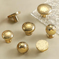 Solid Brass Round Cabinet Pulls & Knobs - Gold Finish for Cabinets - #1 - 25mm / 1pc