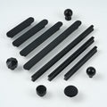 Solid Brass Minimalist Cabinet Pulls & Knobs - Black Finish Hardware - #1 / 1pc