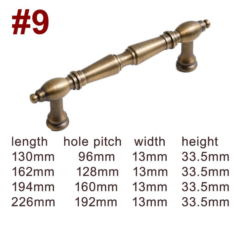 Solid Brass Vintage Cabinet Pulls & Knobs - Bronze Finish Hardware - #2 / 1pc