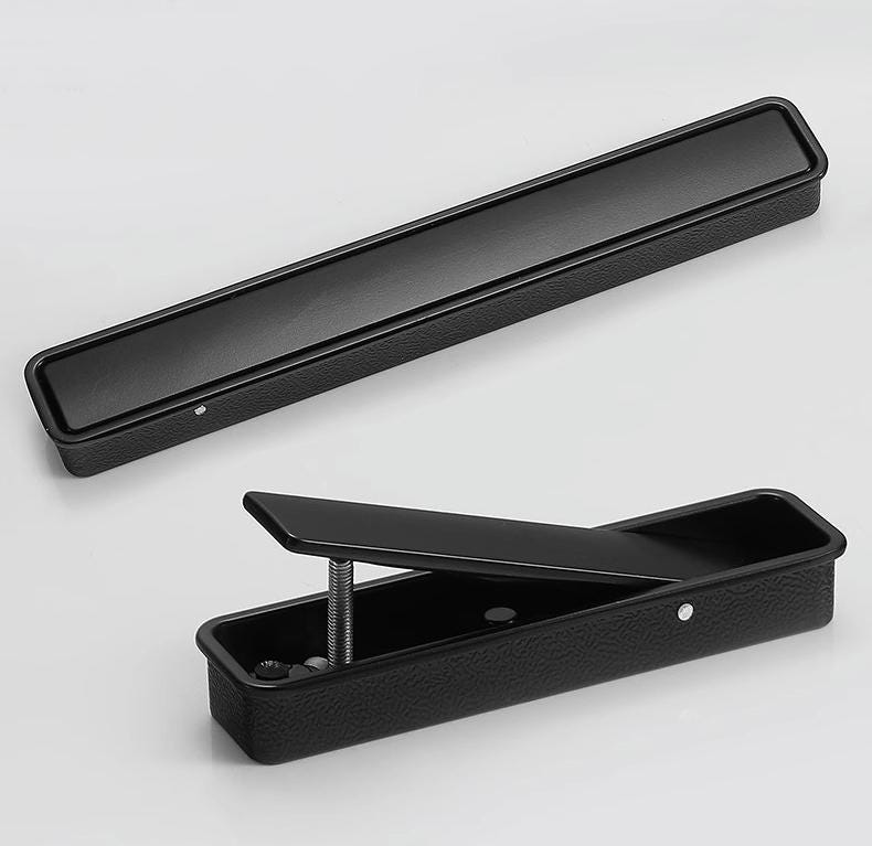Modern Minimalist Rectangular Metal Cabinet Handles Matte Black Satin Gold Drawer Pulls Furniture Knobs Kitchen Wardrobe Door Hardware