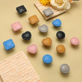 Alloy Square Cabinet Pulls & Knobs - Black Finish for Wardrobes - #1 Pink / 1pc