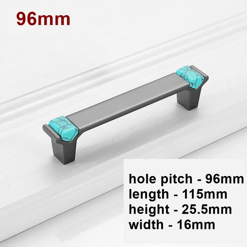 Modern Art Deco Drawer Pulls Minimalist Metal Cabinet Handles Industrial Kitchen Wardrobe Closet Dresser Knobs Turquoise Accent Furniture