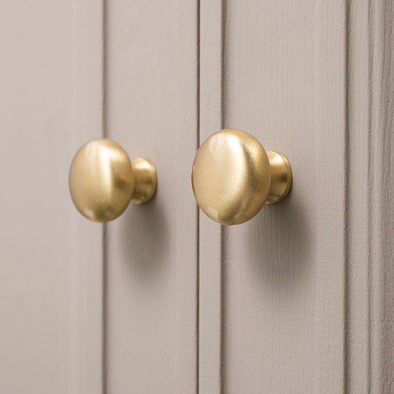 Solid Brass Cabinet Knobs Mushroom Style Drawer Pulls Vintage Gold Black Chrome Handles Kitchen Dresser Wardrobe Furniture Cupboard Doors