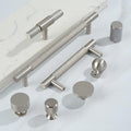Solid Brass Knurled Texture Cabinet Handles Drawer Pulls Wardrobe Knobs Matte Nickel Finish Furniture Hardware Modern Industrial Style