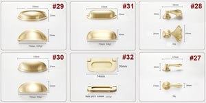 Solid Brass Cabinet Cup Pulls - Furniture for Cabinets & Drawers - #4 - 27mm / 1pc