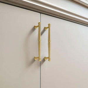 Solid Brass Vintage Cabinet Pulls & Knobs - Gold Finish Hardware - #5 / 1pc