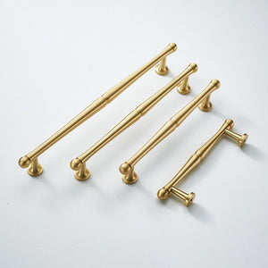 Solid Brass Vintage Cabinet Pulls & Knobs - Gold Finish Hardware - #4 - 25mm / 1pc