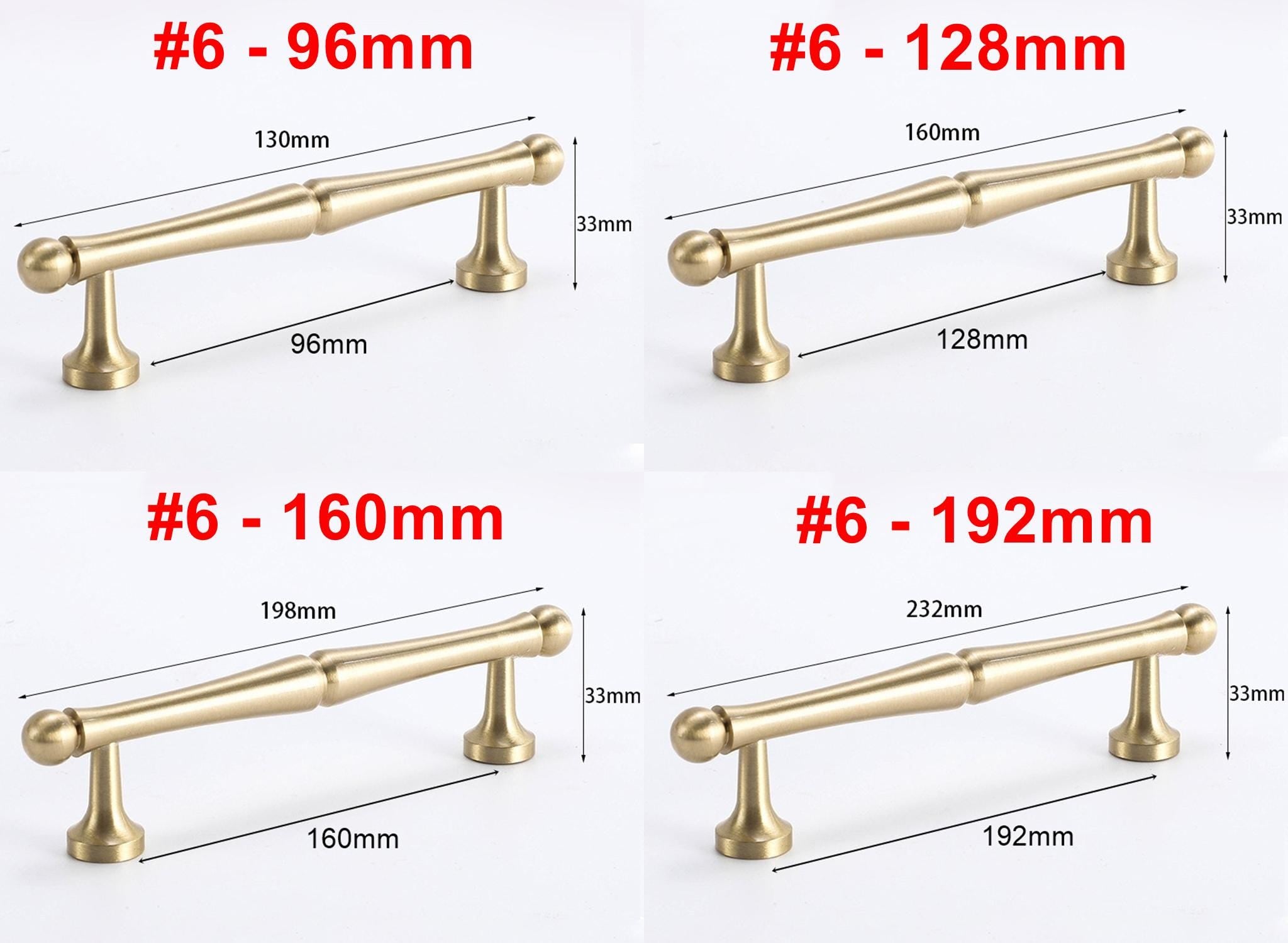 Solid Brass Vintage Cabinet Pulls & Knobs - Gold Finish Hardware - #3 / 1pc
