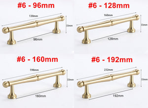 Solid Brass Vintage Cabinet Pulls & Knobs - Gold Finish Hardware - #3 / 1pc