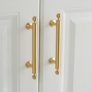 Solid Brass Geometric Cabinet Pulls & Knobs - Bronze Finish Hardware - #4 96mm Brass / 1pc