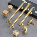 Solid Brass Geometric Cabinet Pulls & Knobs - Bronze Finish Hardware - #1 Brass 25mm / 1pc