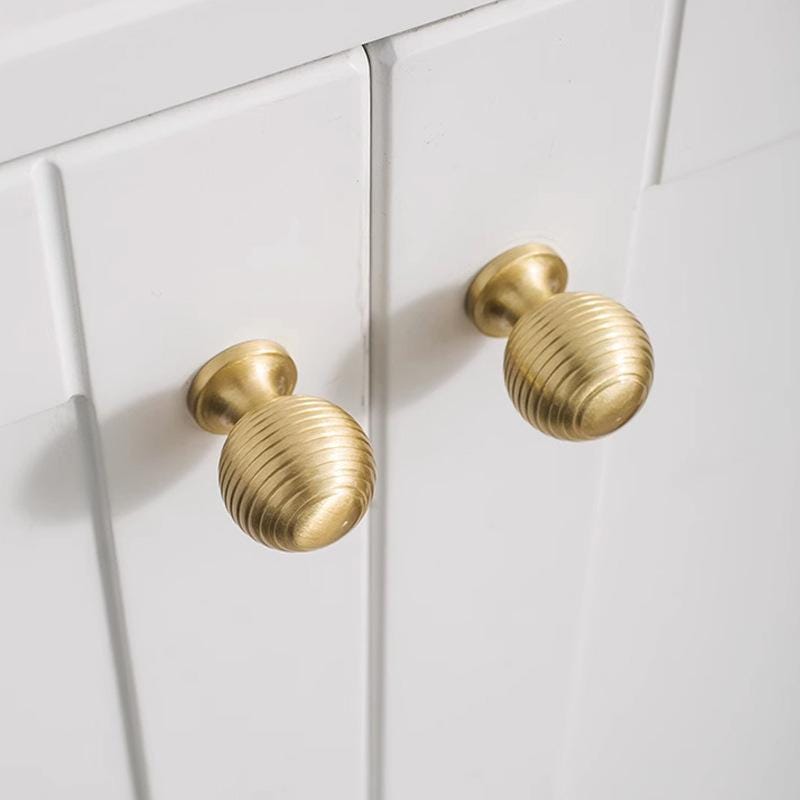 Solid Brass Geometric Cabinet Pulls & Knobs - Bronze Finish Hardware - #4 192mm Brass / 1pc