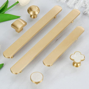 Solid Brass Round Cabinet Pulls & Knobs - Brushed Gold Finish - #1 - 20mm / 1pc