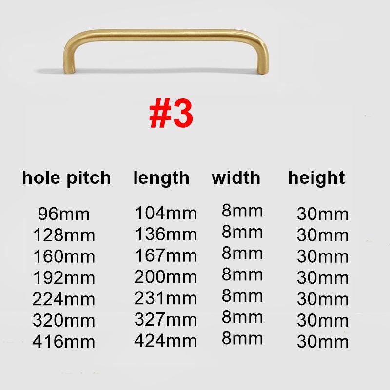 Modern Solid Brass Cabinet Handles Knobs Minimalist Gold Drawer Pulls Kitchen Wardrobe Dresser Furniture Scandinavian Loft Interior Hardware